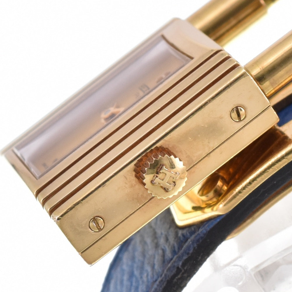 HERMES Kelly watches KE1.201 Gold Plated / Leather gold Dial Quartz Ladies
 Watch O#143643