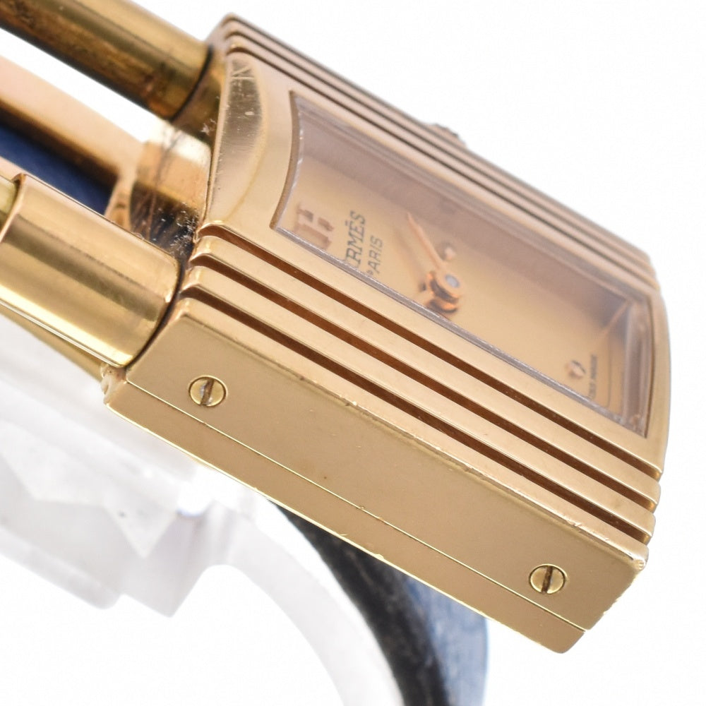 HERMES Kelly watches KE1.201 Gold Plated / Leather gold Dial Quartz Ladies
 Watch O#143643