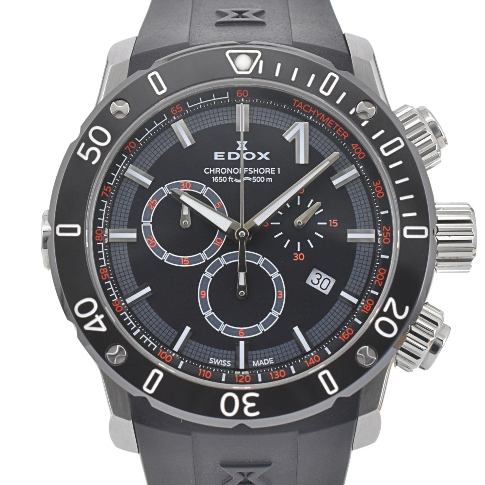 EDOX Chrono Offshore 1 10221-3-NIN Chronograph Date black Dial Quartz Men's
 Watch O#143644