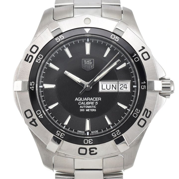 TAG HEUER Aqua racer WAF2010.BA0818 Day date black Dial Automatic Men's
 Watch O#143645