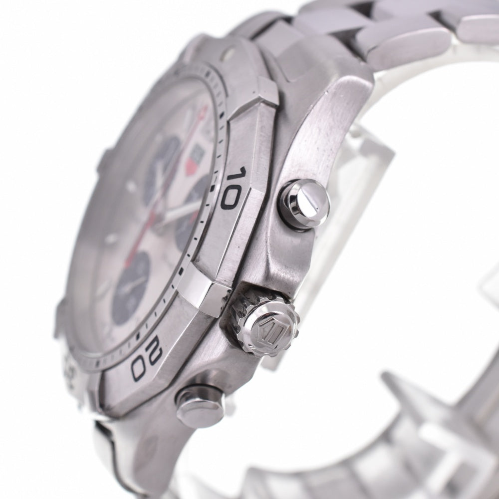 TAG HEUER Aqua racer CAF1111 Chronograph Date Silver / navy Dial Quartz Men's
 Watch O#143646