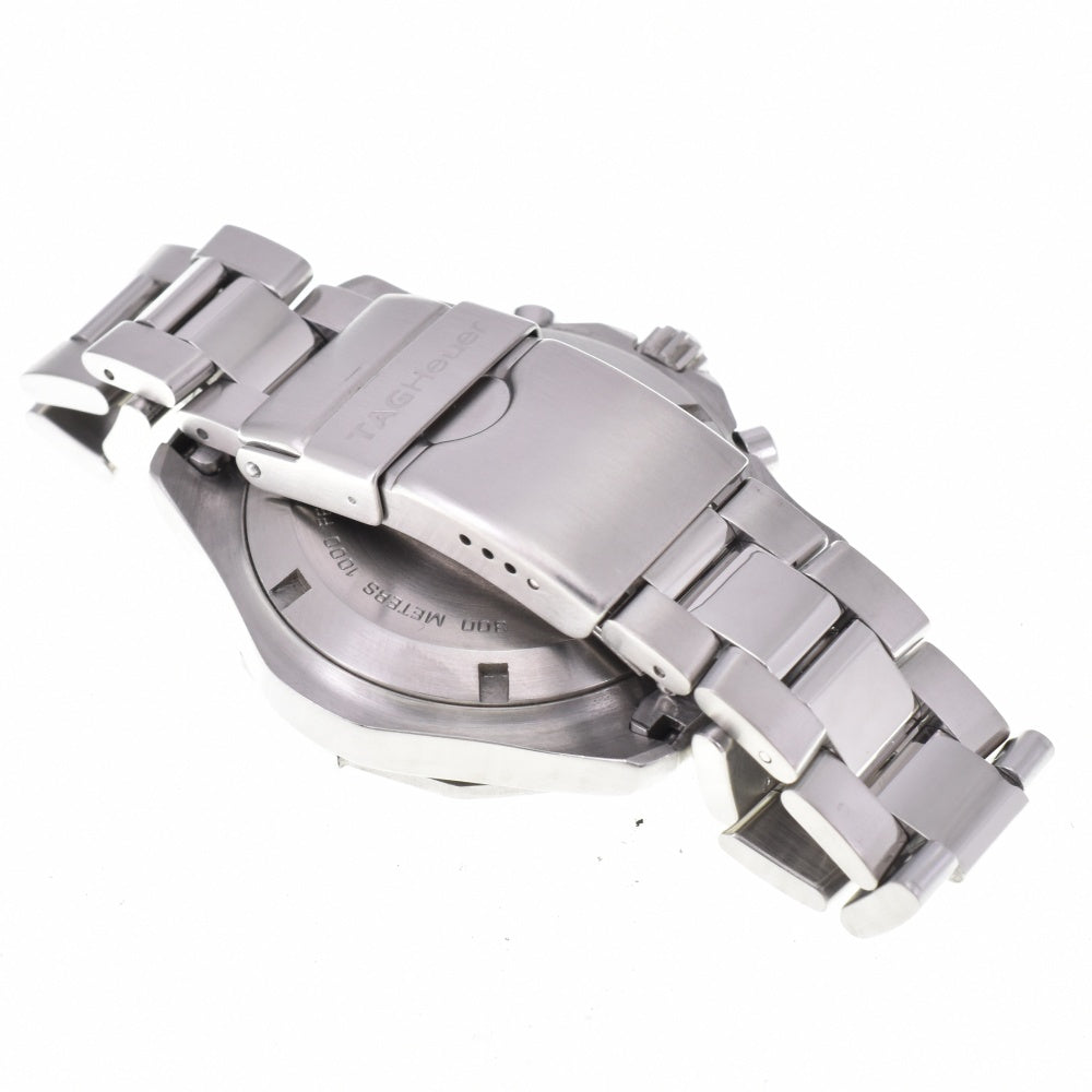 TAG HEUER Aqua racer CAF1111 Chronograph Date Silver / navy Dial Quartz Men's
 Watch O#143646