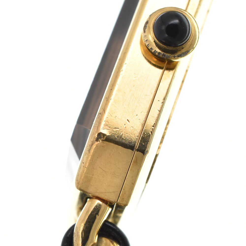 CHANEL Premiere M H0001 Gold Plated / Leather black Dial Quartz Ladies
 Watch O#143648