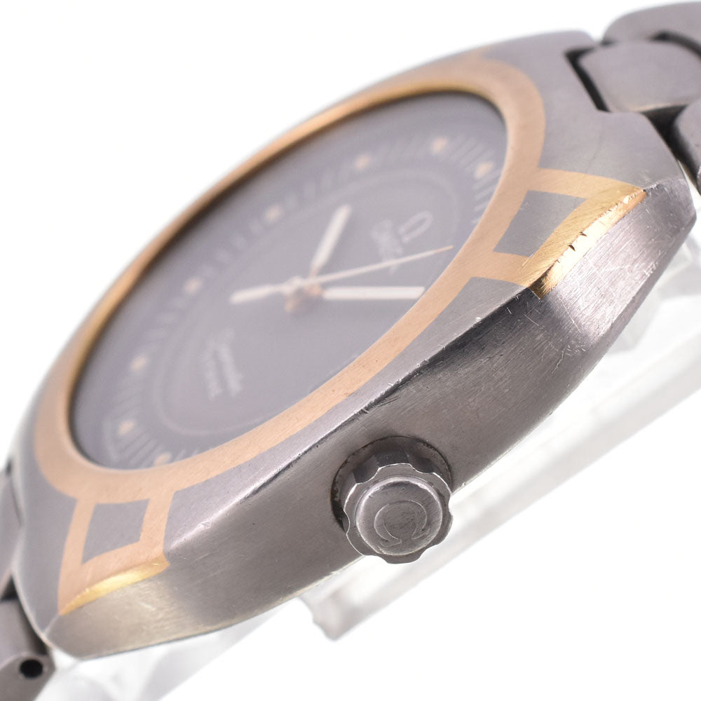 OMEGA Seamaster Polaris vintage Titanium/K18 Date gray Dial Quartz Men's
 Watch P#143652