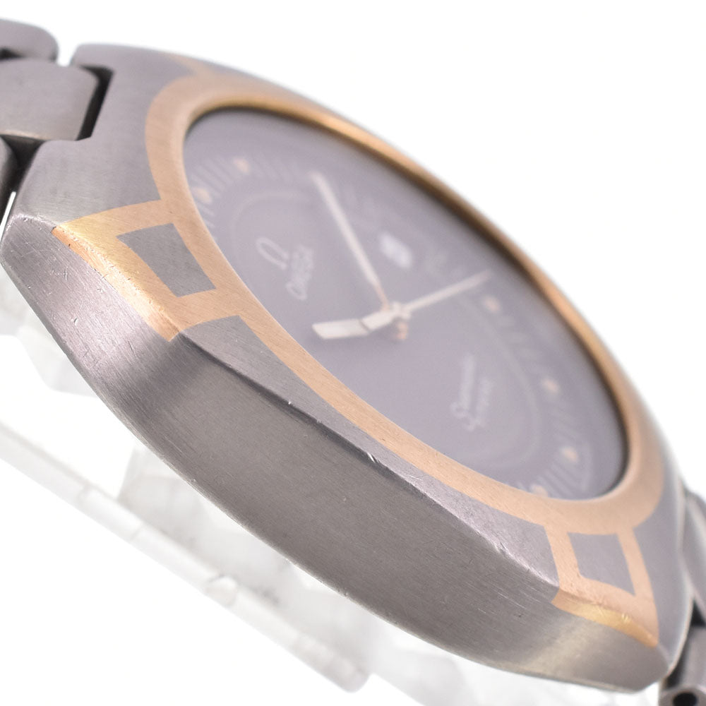 OMEGA Seamaster Polaris vintage Titanium/K18 Date gray Dial Quartz Men's
 Watch P#143652