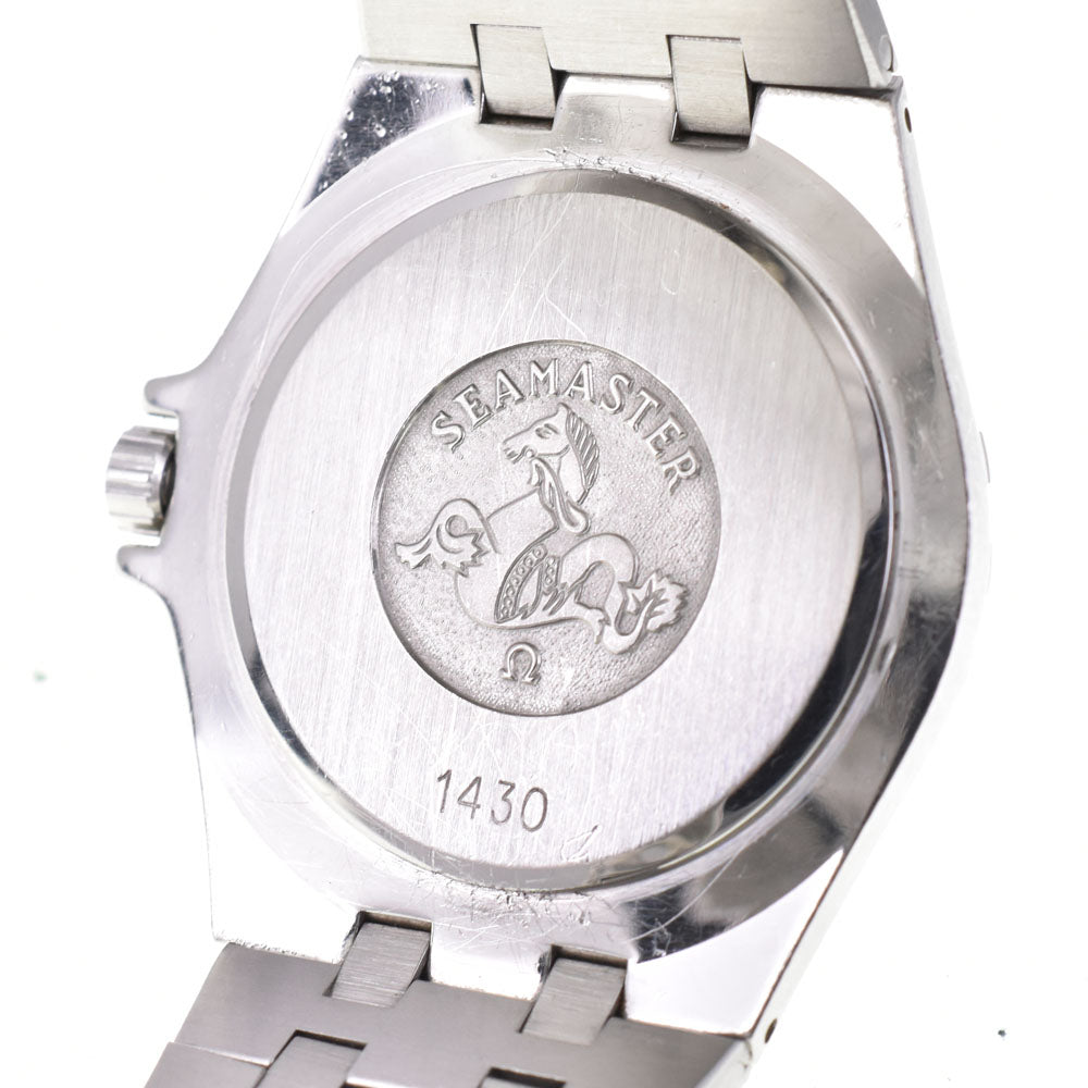 OMEGA Seamaster120 Jack Mayol 396.0947 vintage Date Cal.1430 black Dial Quartz Boy's
 Watch P#143655