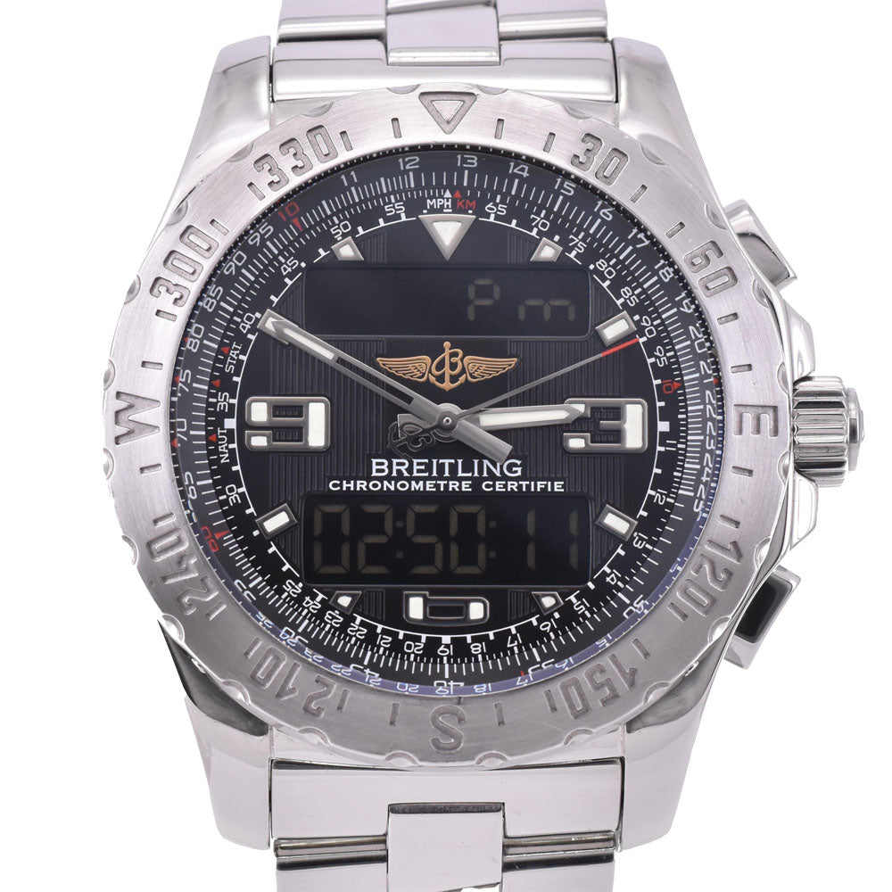 with paper BREITLING Air wolf A78363 Analog / digital gray Dial Quartz Men's
 Watch P#143659