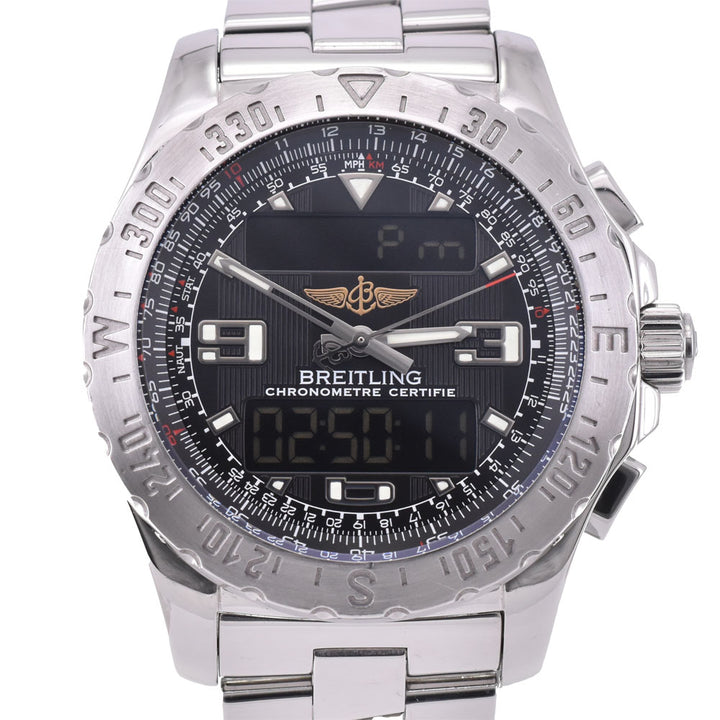 with paper BREITLING Air wolf A78363 Analog / digital gray Dial Quartz Men's
 Watch P#143659