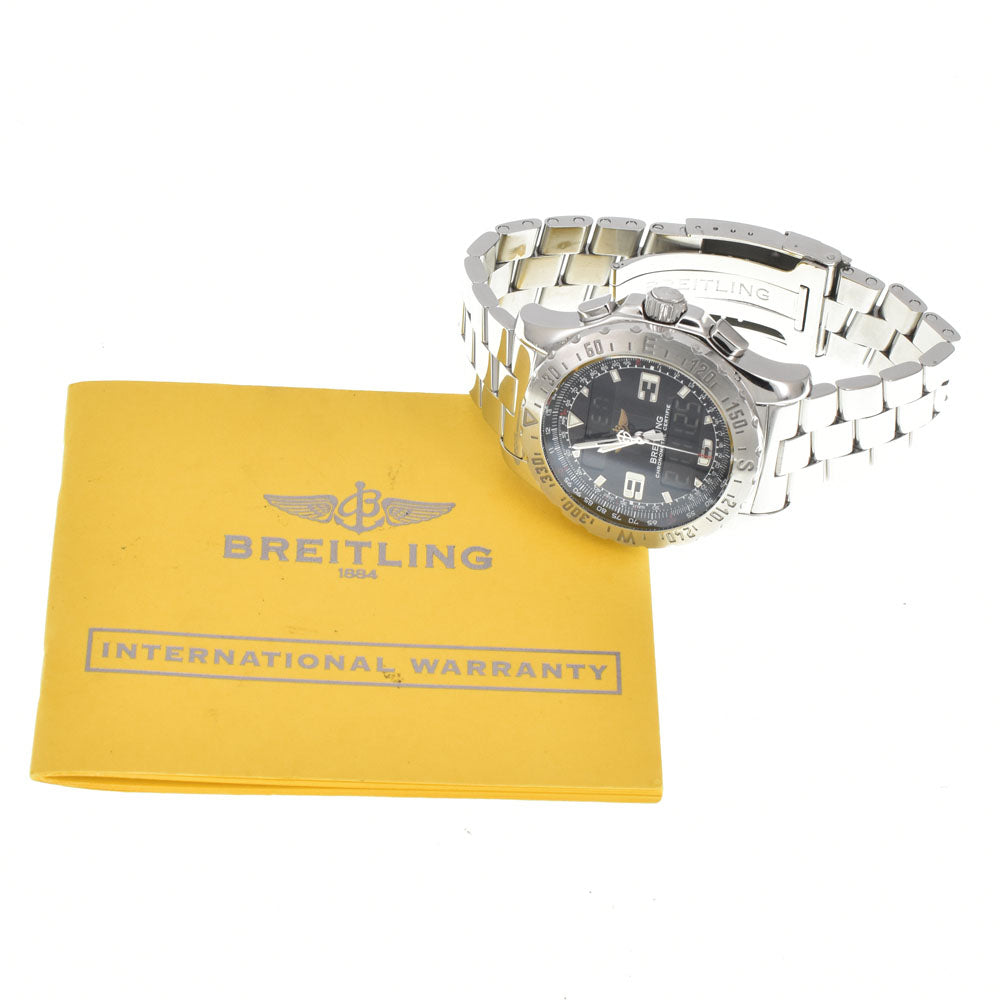 with paper BREITLING Air wolf A78363 Analog / digital gray Dial Quartz Men's
 Watch P#143659