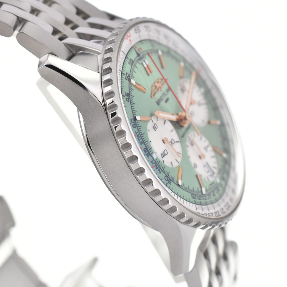 with paper BREITLING Navitimer B01 AB0139 Chronograph Date green Dial Automatic Men's
 Watch R#143661