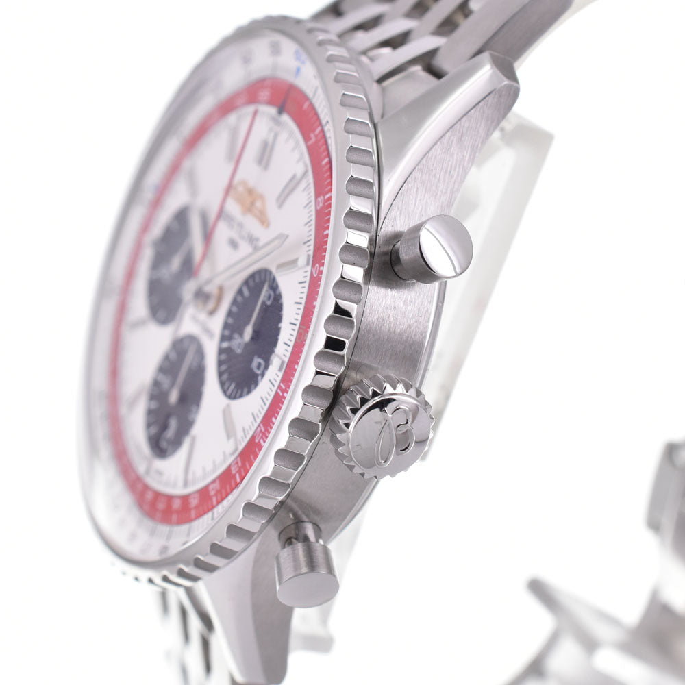 with paper BREITLING Navitimer 01 Boeing 747 AB0138 Chronograph Date Silver / Red Dial Automatic Men's
 Watch Q#143662