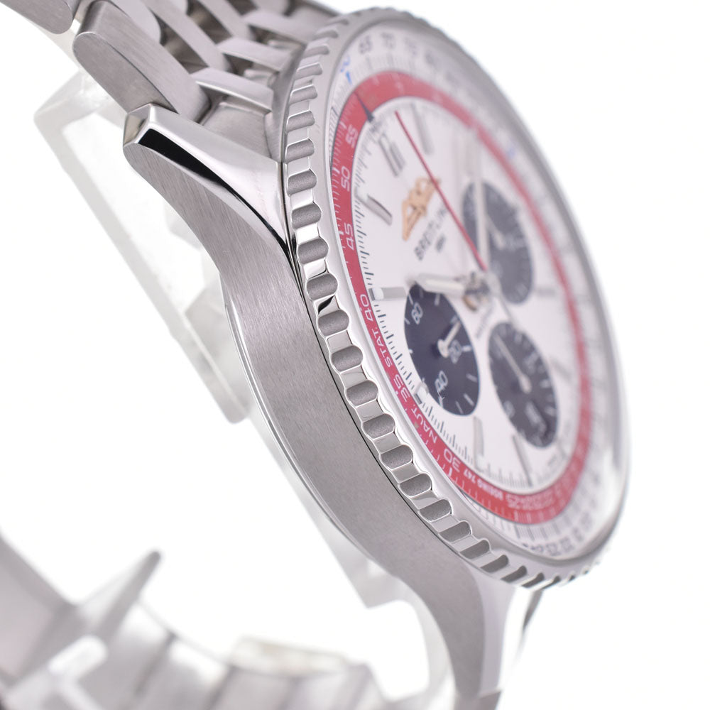 with paper BREITLING Navitimer 01 Boeing 747 AB0138 Chronograph Date Silver / Red Dial Automatic Men's
 Watch Q#143662