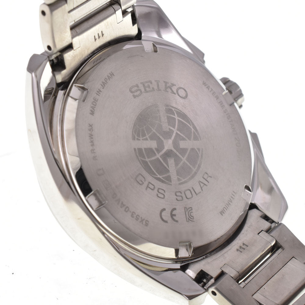 with paper SEIKO Astron SBXC067/5X53-0AV0 black Dial GPS Solar Men's
 Watch R#143666