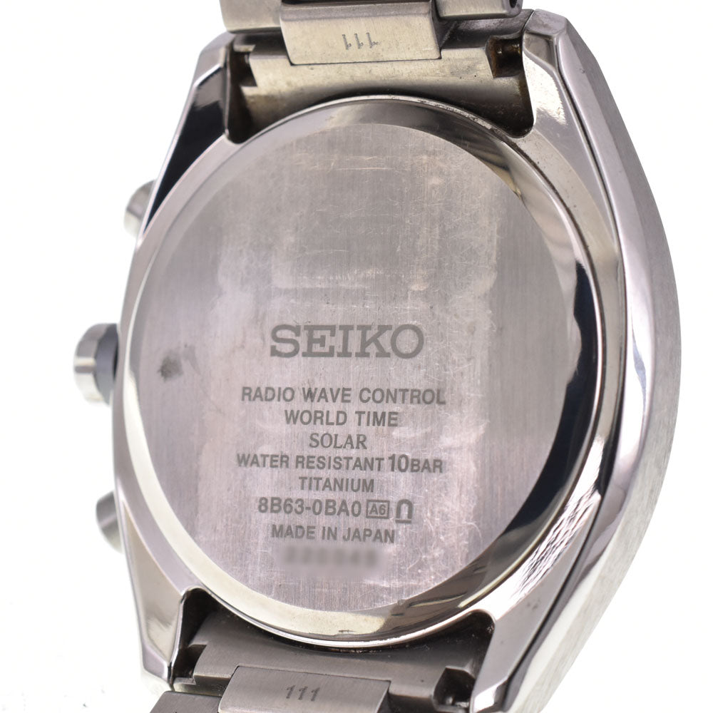 SEIKO Astron SBXY009 Titanium Day Date Silver Dial Radio Sync Solar Men's
 Watch P#143668