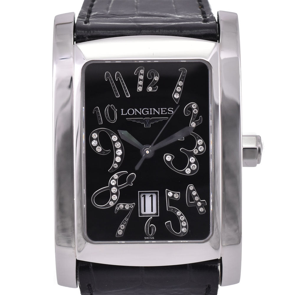 LONGINES Dolce Vita L5.686.4.57.2 Diamond index black Dial Quartz Men's
 Watch Q#143673