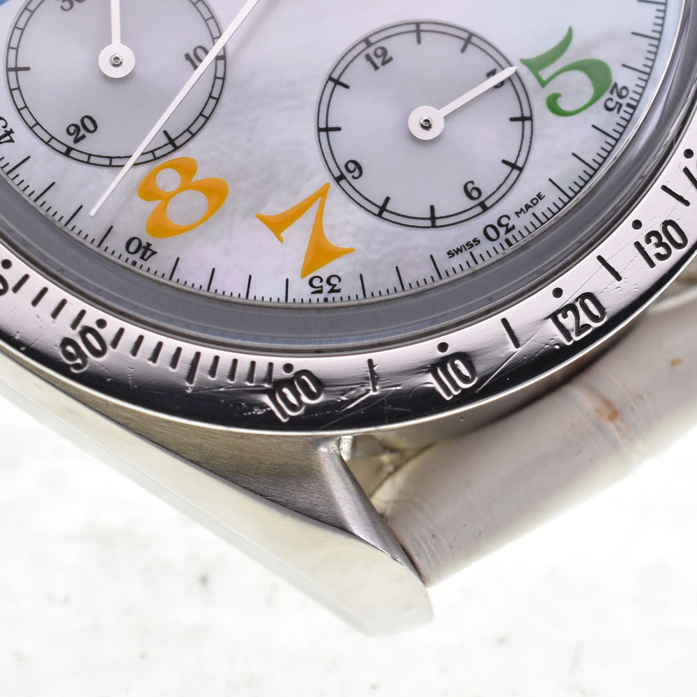 with paper OMEGA Speedmaster 3836.7036 Beijing Olympics 2008 White shell Dial Automatic Ladies
 Watch Q#143676