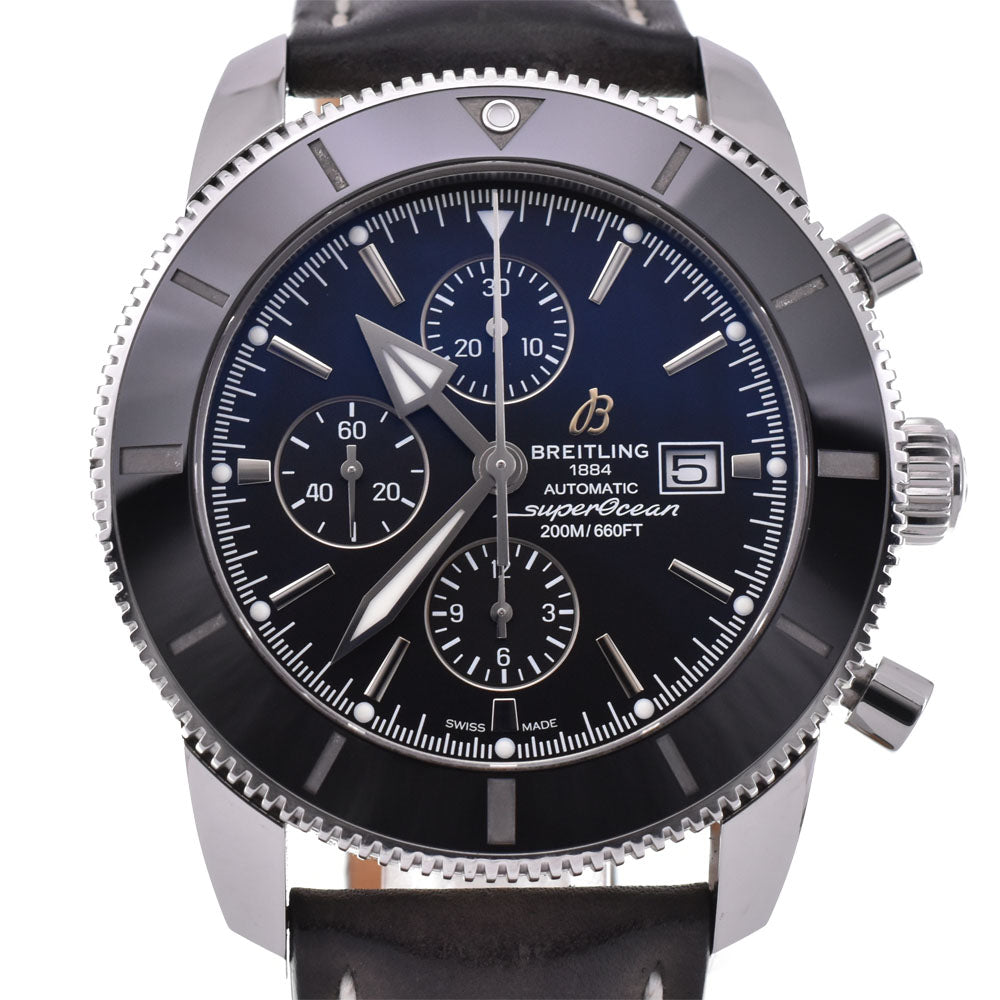 with paper BREITLING Super Ocean Heritage 2 A13312 Chronograph Date black Dial Automatic Men's
 Watch Q#143677