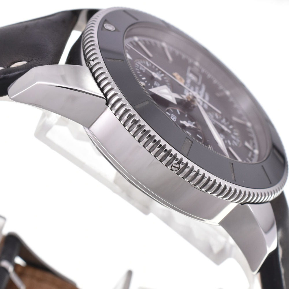 with paper BREITLING Super Ocean Heritage 2 A13312 Chronograph Date black Dial Automatic Men's
 Watch Q#143677