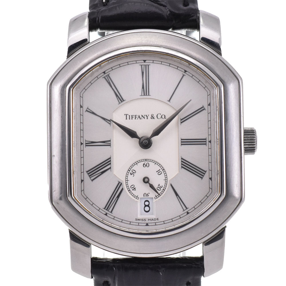 with paper TIFFANY&Co. Mark coupe 17089382 Small second date Silver Dial Quartz Men's
 Watch P#143680
