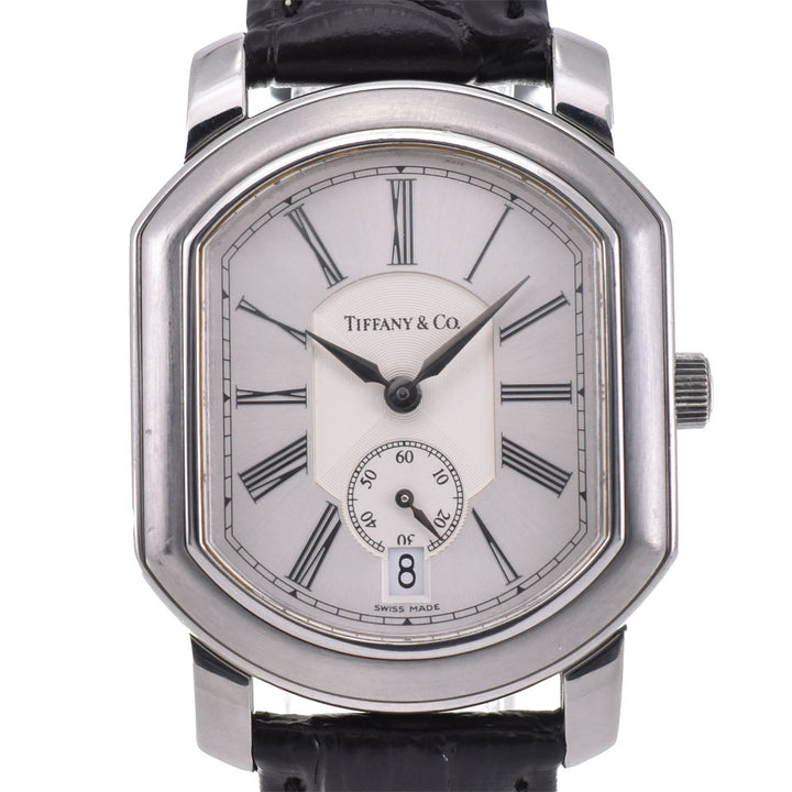 with paper TIFFANY&Co. Mark coupe 17089382 Small second date Silver Dial Quartz Men's
 Watch P#143680