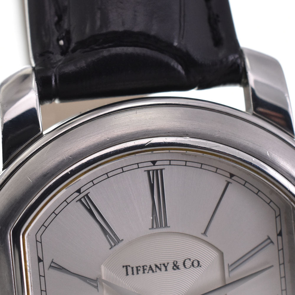 with paper TIFFANY&Co. Mark coupe 17089382 Small second date Silver Dial Quartz Men's
 Watch P#143680