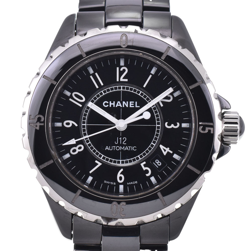 with paper CHANEL J12 H0685 Date black ceramic black Dial Automatic Men's
 Watch B#143681