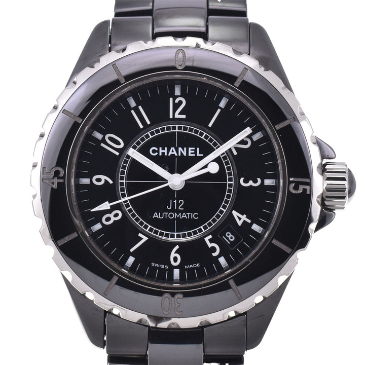 with paper CHANEL J12 H0685 Date black ceramic black Dial Automatic Men's
 Watch B#143681