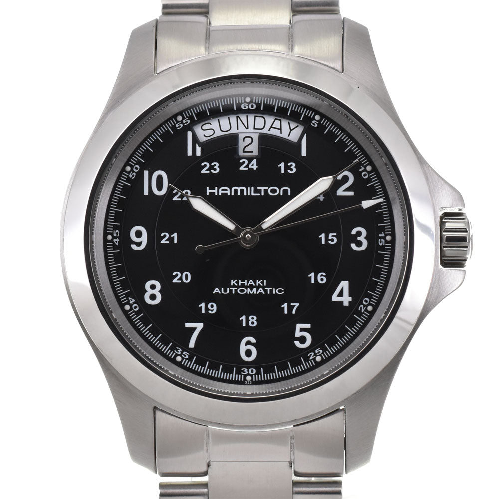 with paper HAMILTON Khaki king H644550 Day date black Dial Automatic Men's
 Watch R#143687