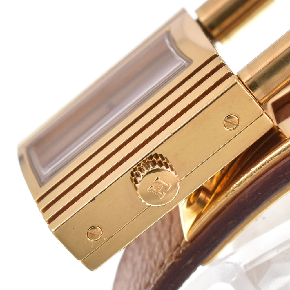 with paper HERMES Kelly watch Gold Plated / Leather gold Dial Quartz Ladies
 Watch A#143689