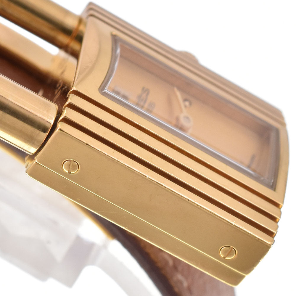 with paper HERMES Kelly watch Gold Plated / Leather gold Dial Quartz Ladies
 Watch A#143689