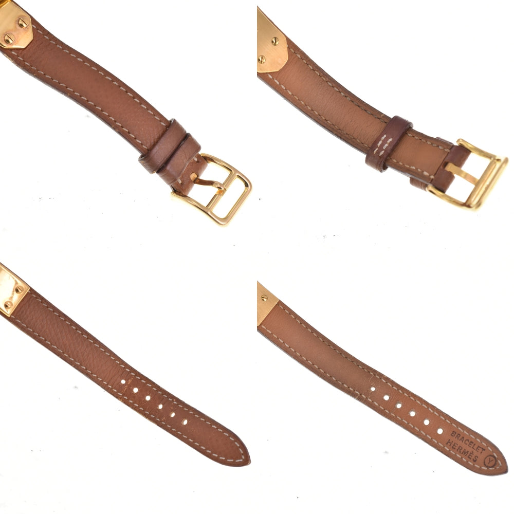 with paper HERMES Kelly watch Gold Plated / Leather gold Dial Quartz Ladies
 Watch A#143689