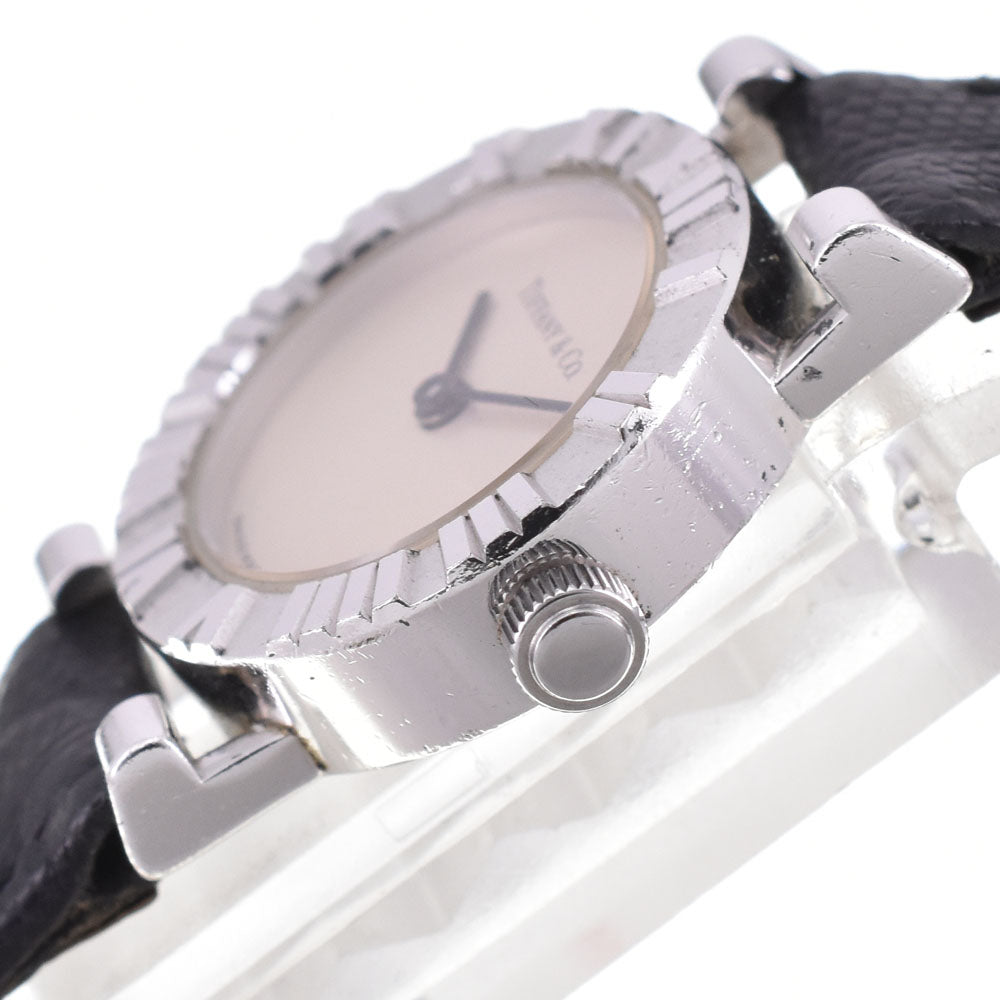 TIFFANY&Co. Atlas S0640 SV 925 / Leather Silver Dial Quartz Ladies
 Watch R#143690