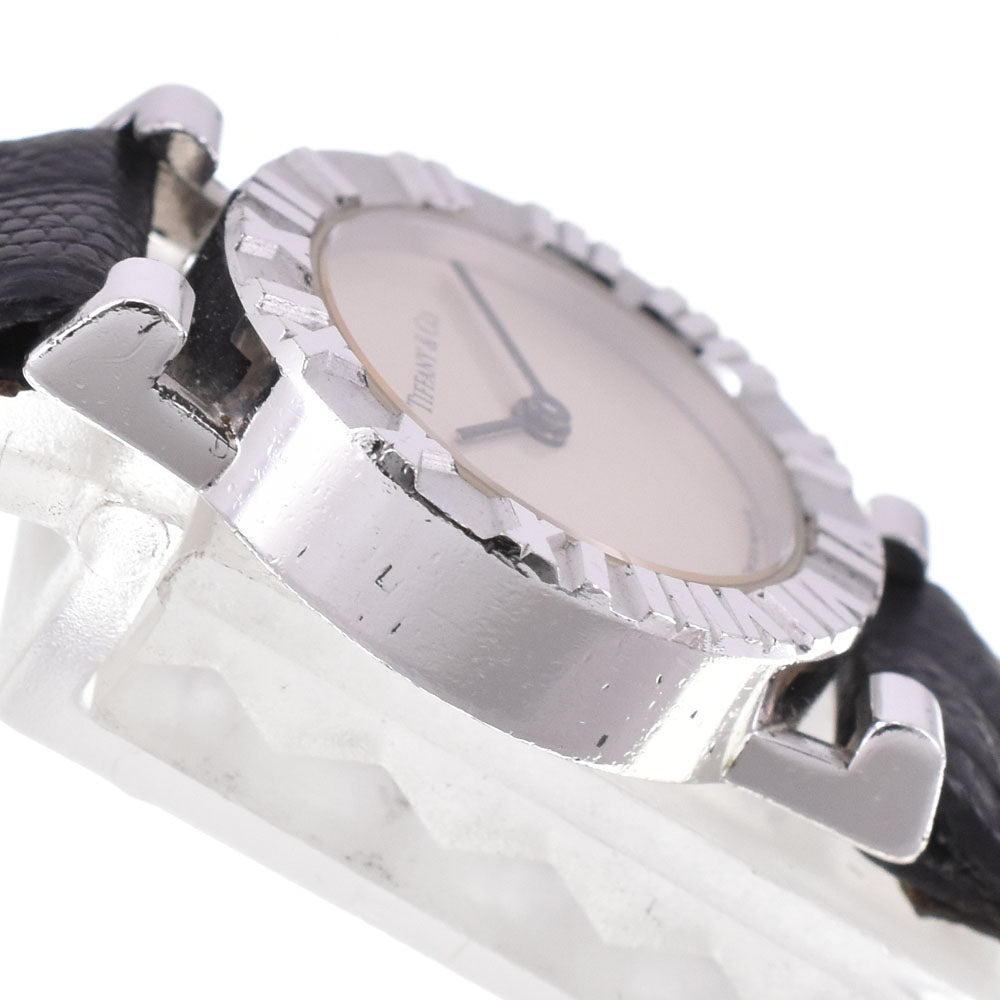 TIFFANY&Co. Atlas S0640 SV 925 / Leather Silver Dial Quartz Ladies
 Watch R#143690