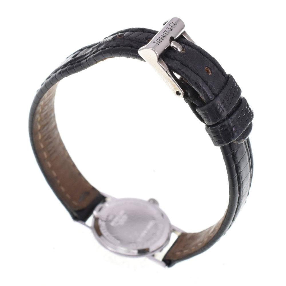 TIFFANY&Co. Atlas S0640 SV 925 / Leather Silver Dial Quartz Ladies
 Watch R#143690