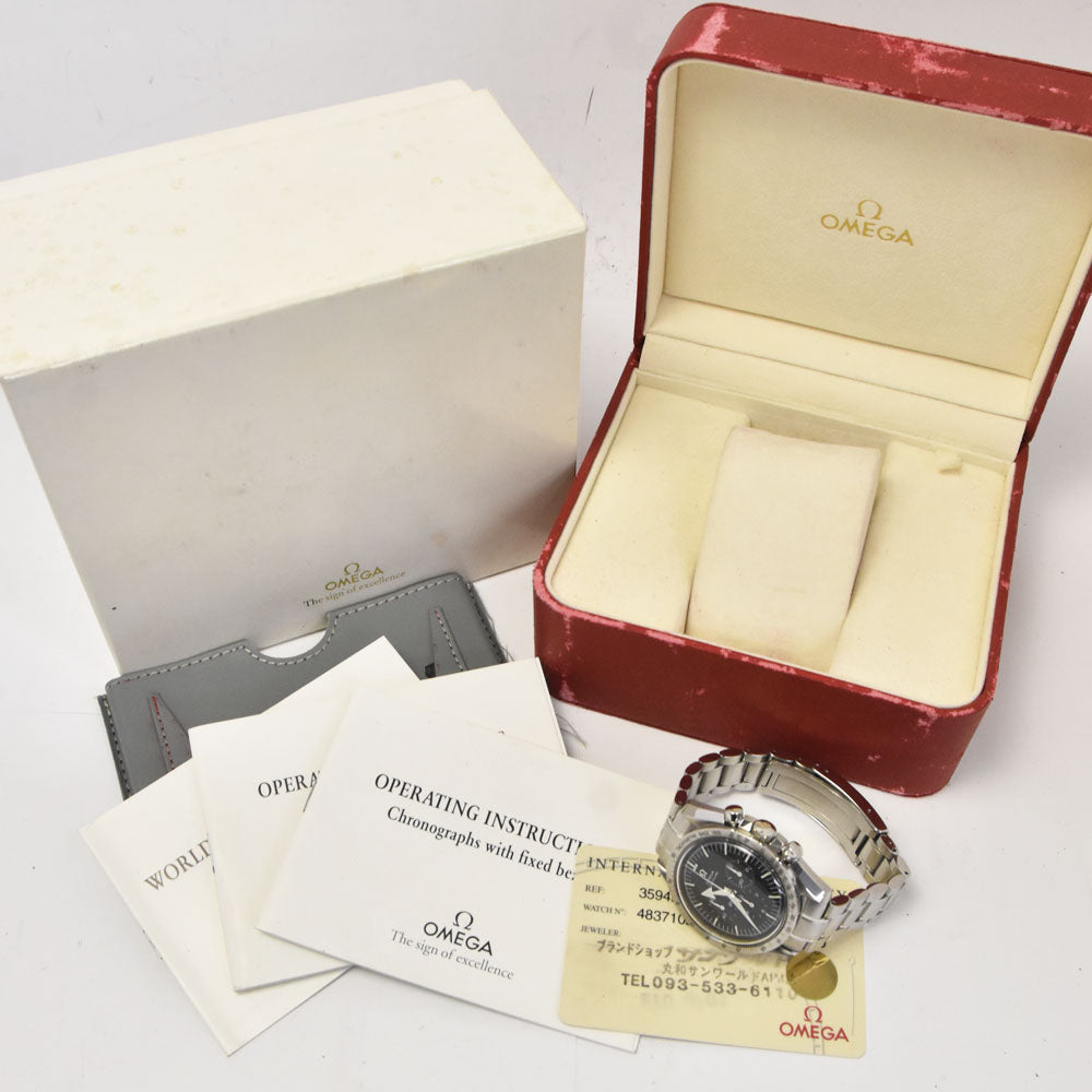 with paper OMEGA Speedmaster 3594.50 Broad Arrow 1st First Replica black Dial Hand Winding Men's
 Watch Q#143693