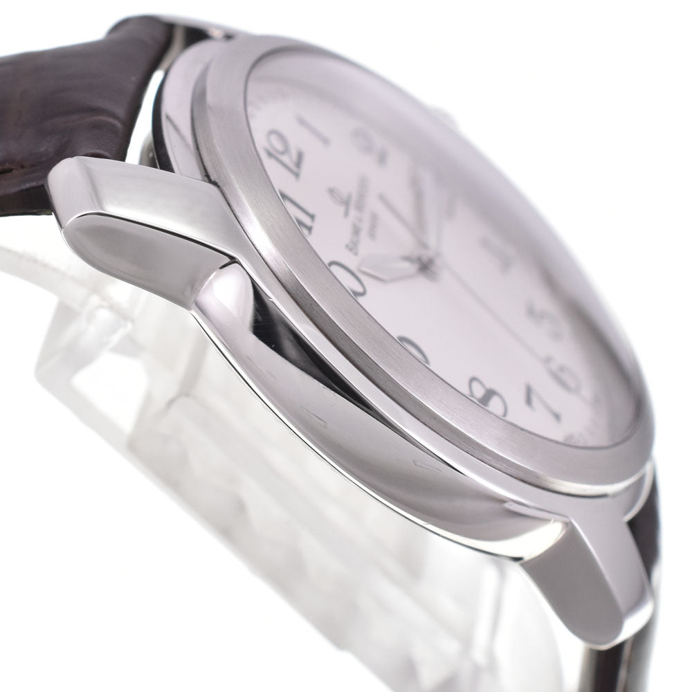 with paper Baume & Mercier Kay Platn MV045214 Date Silver Dial Quartz Men's
 Watch A#143694