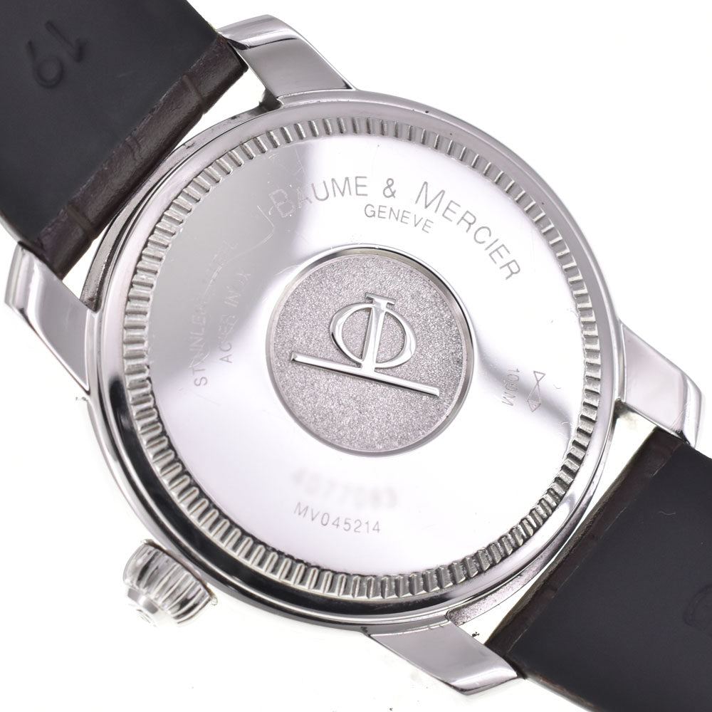 with paper Baume & Mercier Kay Platn MV045214 Date Silver Dial Quartz Men's
 Watch A#143694