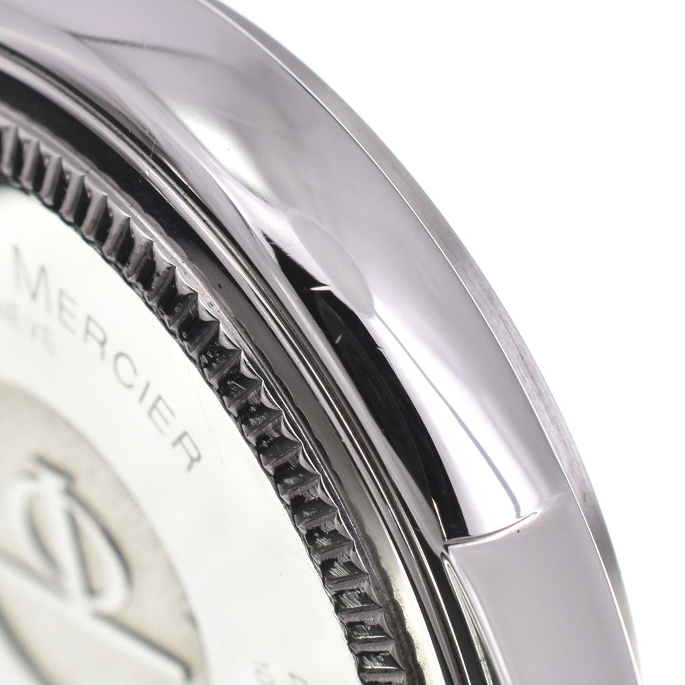 with paper Baume & Mercier Kay Platn MV045214 Date Silver Dial Quartz Men's
 Watch A#143694