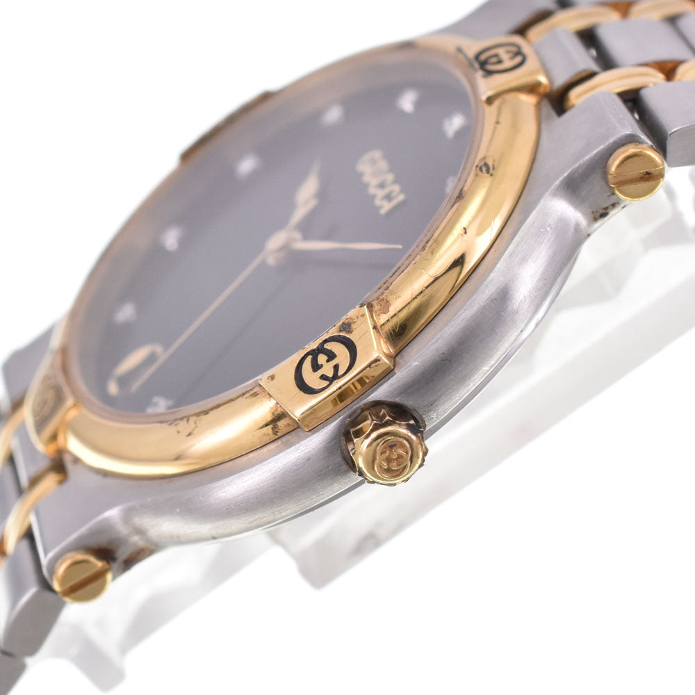 GUCCI 9000M 11P Diamond black Dial Quartz Men's
 Watch A#143697