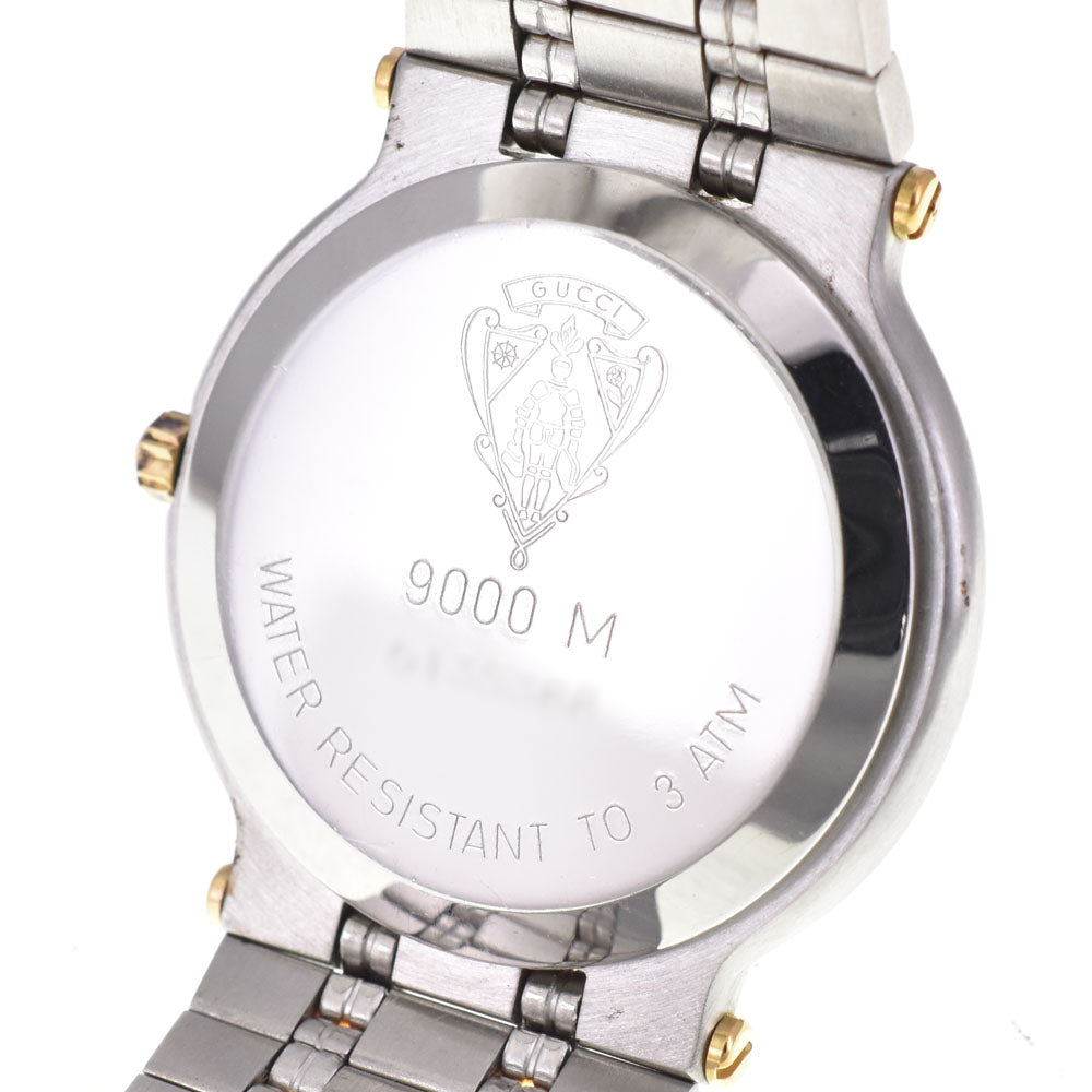 GUCCI 9000M 11P Diamond black Dial Quartz Men's
 Watch A#143697