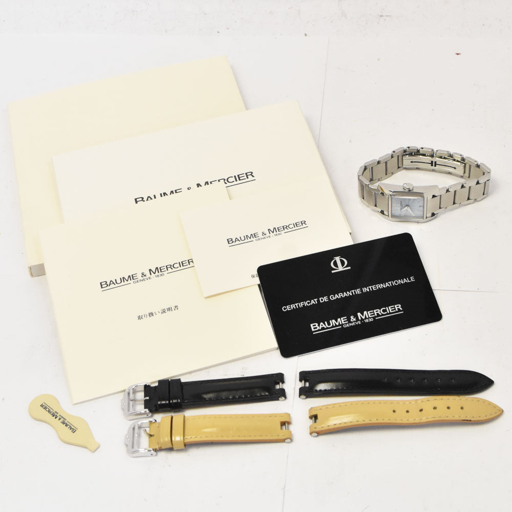 with paper Baume & Mercier Diamant Date 65488/M0A08572 Crown1P Diamond Light blue Dial Quartz Ladies
 Watch A#143699