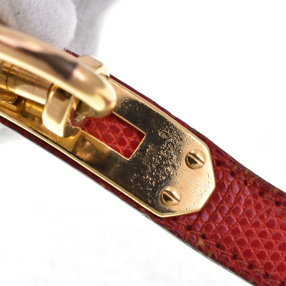 HERMES Kelly watch KE1.201 Gold Plated / Leather gold Dial Quartz Ladies
 Watch R#143704