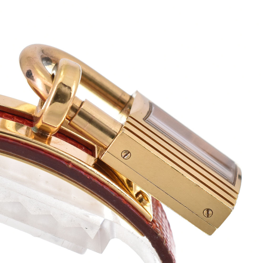 HERMES Kelly watch KE1.201 Gold Plated / Leather gold Dial Quartz Ladies
 Watch R#143704