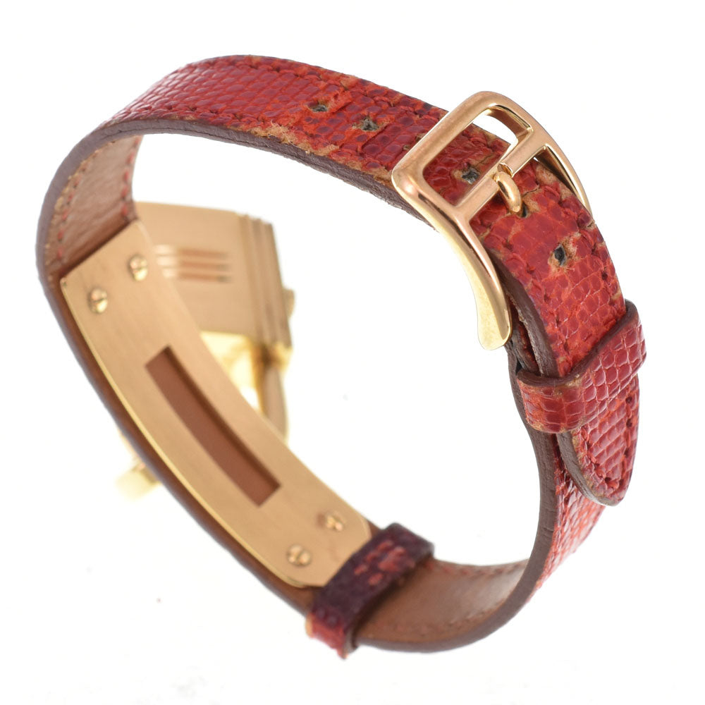HERMES Kelly watch KE1.201 Gold Plated / Leather gold Dial Quartz Ladies
 Watch R#143704
