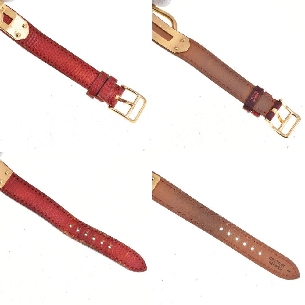 HERMES Kelly watch KE1.201 Gold Plated / Leather gold Dial Quartz Ladies
 Watch R#143704