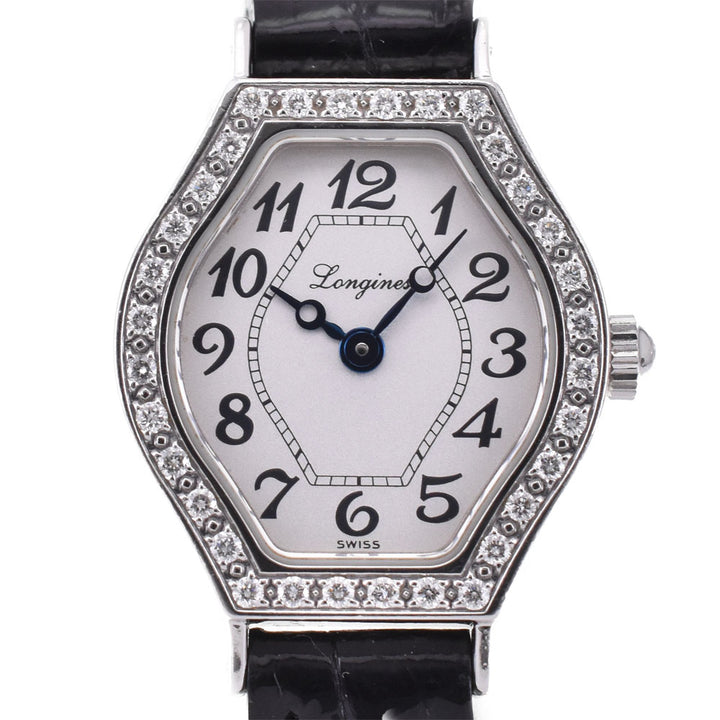 with paper LONGINES Les lavisonto L5.184.0 Diamond Bezel Silver Dial Quartz Ladies
 Watch R#143707