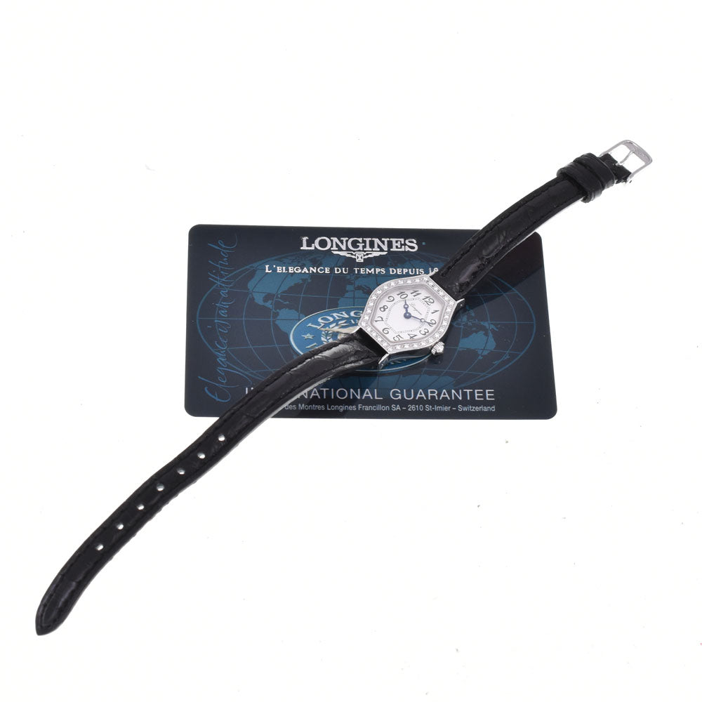 with paper LONGINES Les lavisonto L5.184.0 Diamond Bezel Silver Dial Quartz Ladies
 Watch R#143707