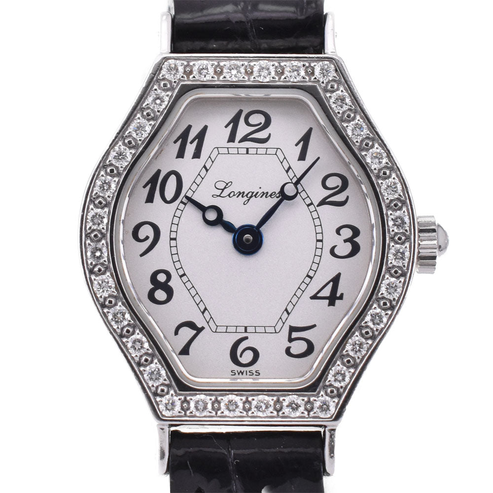with paper LONGINES Les lavisonto L5.184.0 Diamond Bezel Silver Dial Quartz Ladies
 Watch R#143707