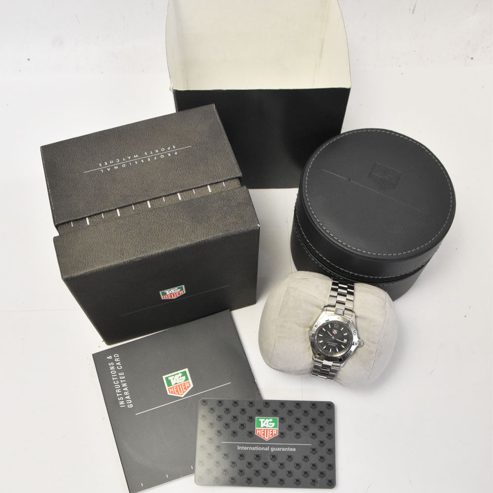 with paper TAG HEUER Aqua racer WAF141E Date gray Dial Quartz Ladies
 Watch Q#143708
