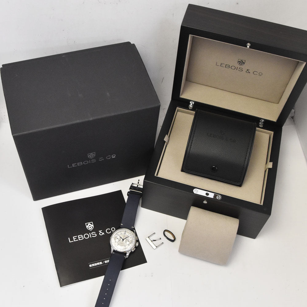 with paper LEBOIS & Co Heritage Chronograph 324.442 Silver Dial Hand Winding Men's
 Watch R#143714